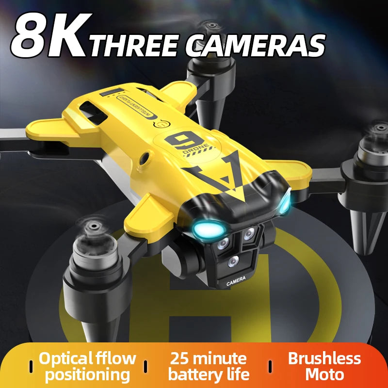 B9 Pro RC Drone with Dual HD Cameras – 4K/1080P FPV, Optical Flow Positioning, Altitude Hold & Foldable Design